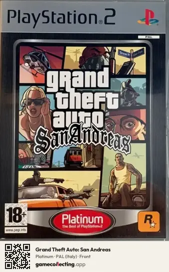 Grand Theft Auto: San Andreas PlayStation 2, Italy box front