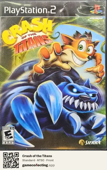 Crash of the Titans PlayStation 2, NTSC box front