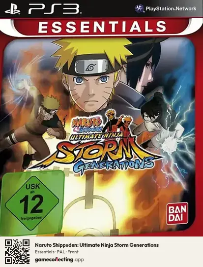 Naruto Shippuden: Ultimate Ninja Storm Generations PlayStation 3, PAL box front