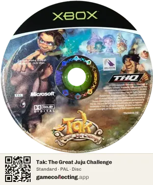 Tak: The Great Juju Challenge Xbox, PAL disc