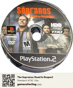 The Sopranos: Road to Respect PlayStation 2, NTSC disc