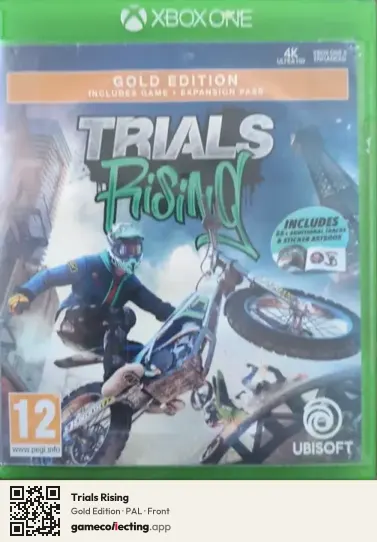 Trials Rising Xbox One, PAL box front
