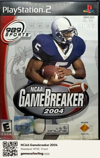 NCAA Gamebreaker 2004 PlayStation 2, NTSC box front