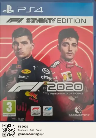 F1 2020 PlayStation 4, PAL box front