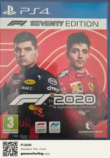 F1 2020 PlayStation 4, PAL box front