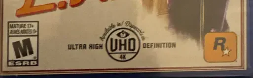 L.A. Noire, the ESRB box on its front
