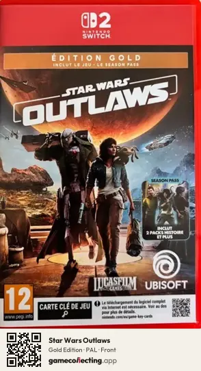 Star Wars Outlaws Nintendo Switch 2, PAL box front