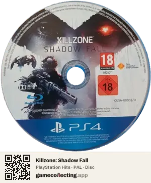 Killzone: Shadow Fall PlayStation 4, PAL disc