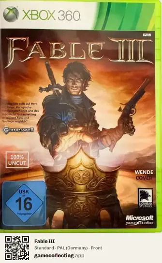 Fable III Xbox 360, Germany box front