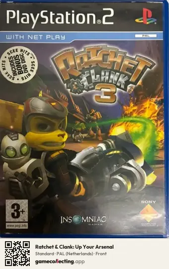 Ratchet & Clank: Up Your Arsenal PlayStation 2, Netherlands box front