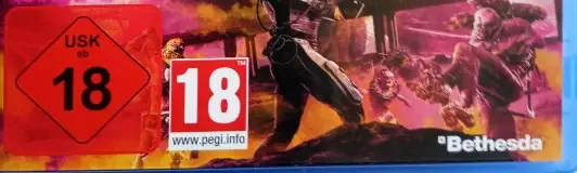 Rage 2, the USK square on its front