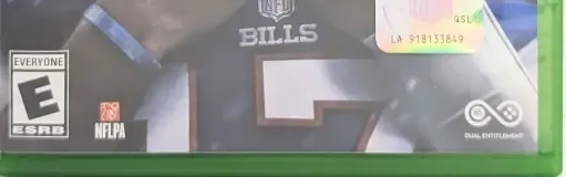 Madden NFL 24, the ESRB box on its front