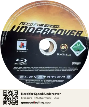 Need for Speed: Undercover PlayStation 3, PAL disc