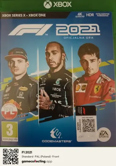 F1 2021 Xbox Series X, Poland box front