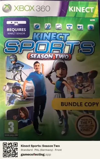 Kinect Sports: Season Two Xbox 360, Germany box front