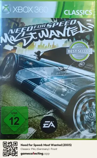 Need for Speed: Most Wanted (2005) Xbox 360, Germany box front