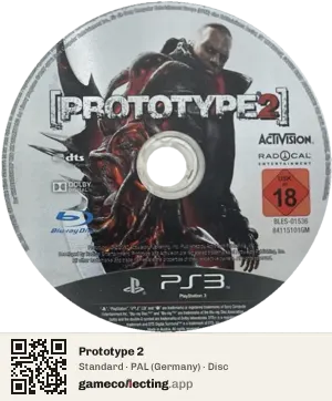 Prototype 2 PlayStation 3, PAL disc