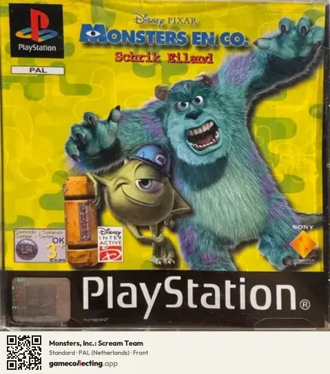 Monsters, Inc.: Scream Team PlayStation, Netherlands box front