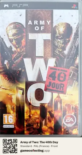 Army of Two: The 40th Day PlayStation Portable, France box front