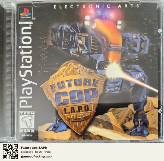 Future Cop: LAPD PlayStation, NTSC box front