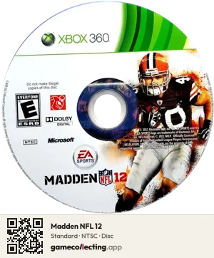 Madden NFL 12 Xbox 360, NTSC disc