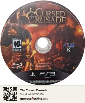 The Cursed Crusade PlayStation 3, NTSC disc
