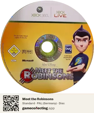 Meet the Robinsons Xbox 360, PAL disc