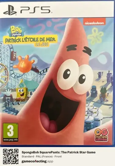 SpongeBob SquarePants: The Patrick Star Game PlayStation 5, France box front