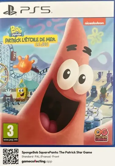 SpongeBob SquarePants: The Patrick Star Game PlayStation 5, France box front