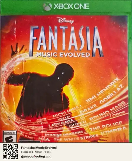 Fantasia: Music Evolved Xbox One, NTSC box front