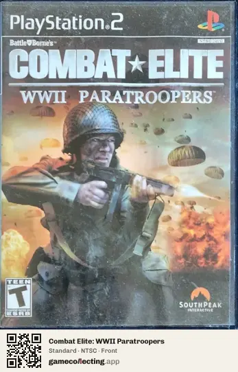Combat Elite: WWII Paratroopers PlayStation 2, NTSC box front