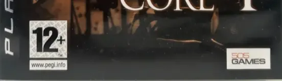 Armored Core 4, the PEGI square on its front