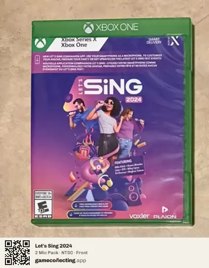 Let's Sing 2024 Xbox Series X, NTSC box front
