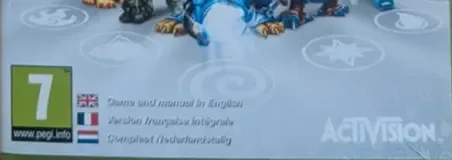 Skylanders: Giants, the PEGI square on its front