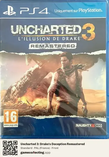Uncharted 3: Drake's Deception Remastered PlayStation 4, France box front