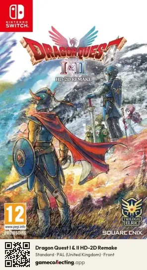 Dragon Quest I & II HD-2D Remake Nintendo Switch, United Kingdom box front