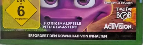 Spyro Reignited Trilogy, the USK square on its front