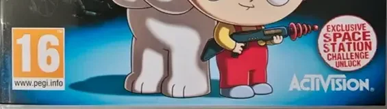 Family Guy: Back to the Multiverse, the PEGI square on its front