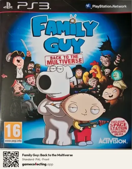 Family Guy: Back to the Multiverse PlayStation 3, PAL box front