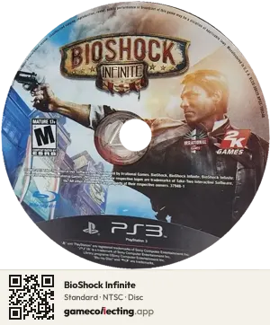 BioShock Infinite PlayStation 3, NTSC disc