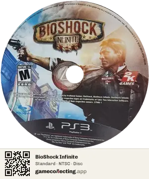 BioShock Infinite PlayStation 3, NTSC disc