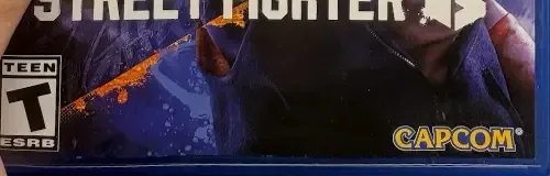 Street Fighter 6, the ESRB box on its front