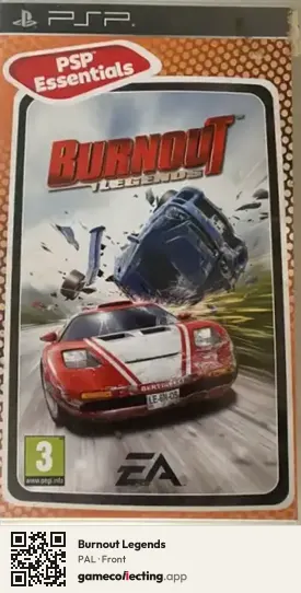 Burnout Legends PlayStation Portable, PAL box front