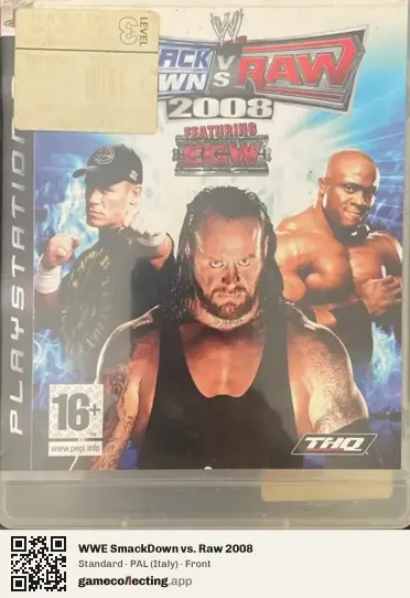 WWE SmackDown vs. Raw 2008 PlayStation 3, Italy box front