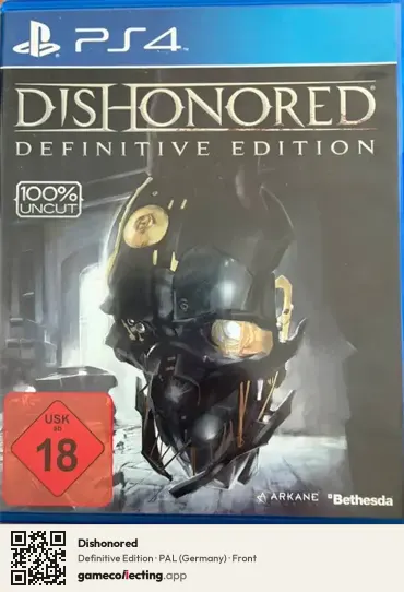 Dishonored PlayStation 4, Germany box front