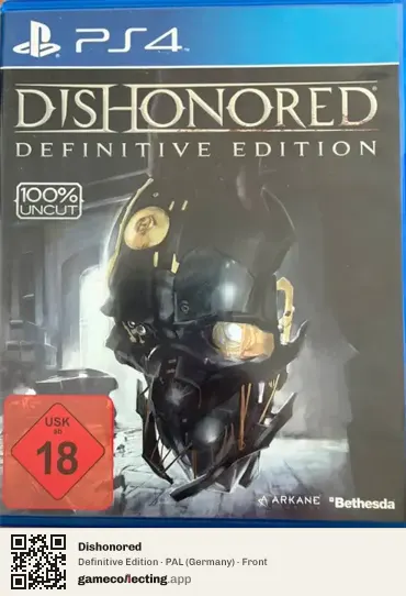 Dishonored PlayStation 4, Germany box front
