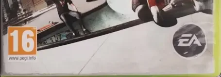Skate 3, the PEGI square on its front
