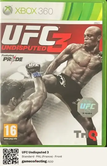 UFC Undisputed 3 Xbox 360, France box front