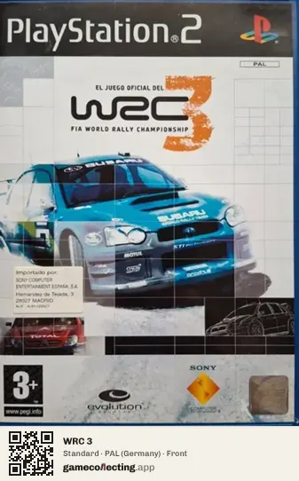 WRC 3 PlayStation 2, Germany box front