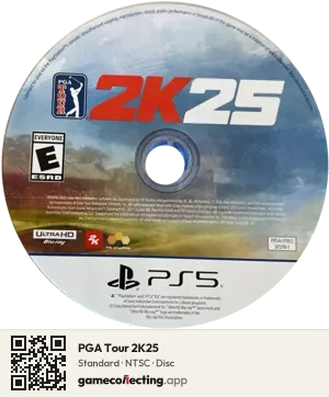 PGA Tour 2K25 PlayStation 5, NTSC disc